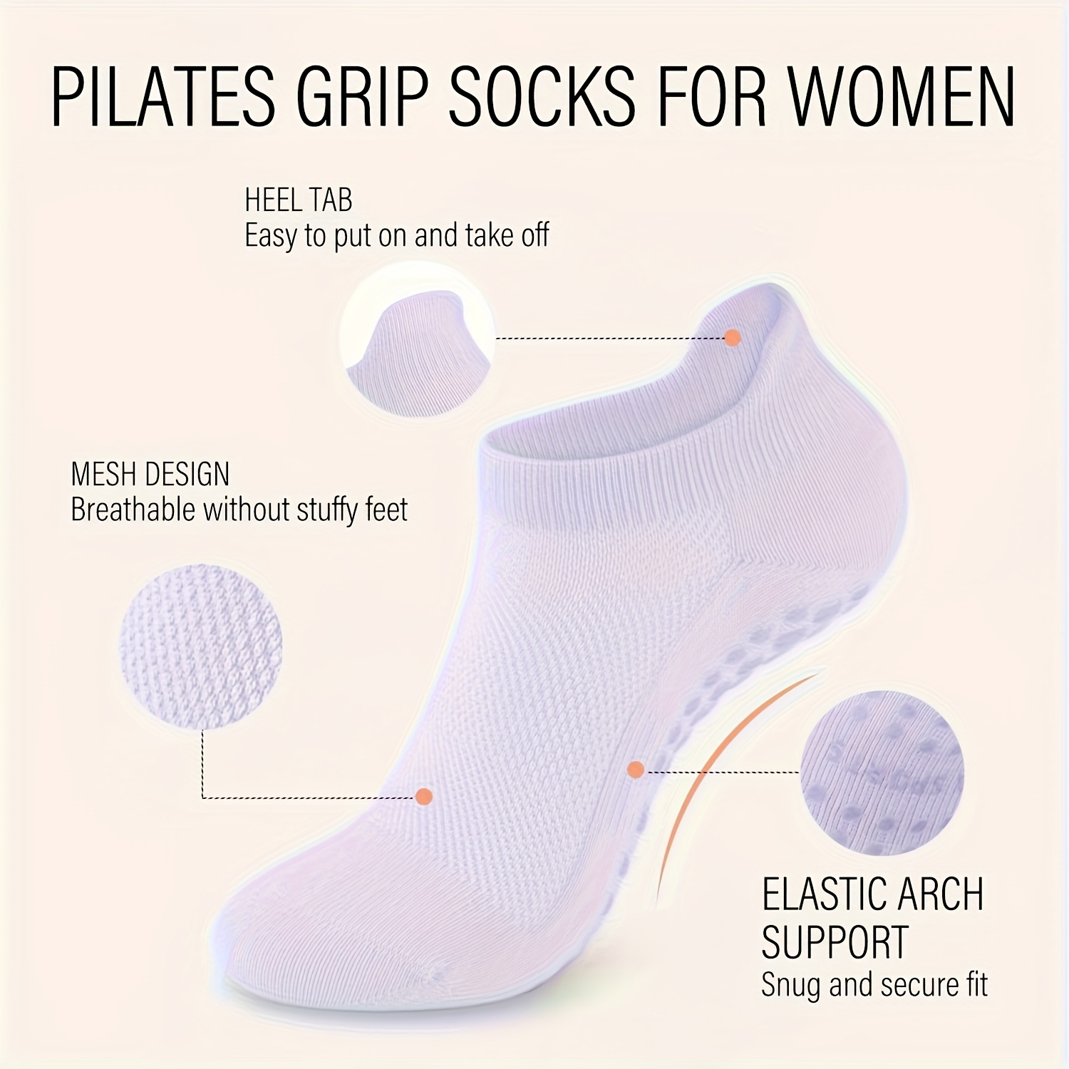 1 Par de Calcetines Antidesliz - Medias Para Pilates Y Yoga reseña y precio