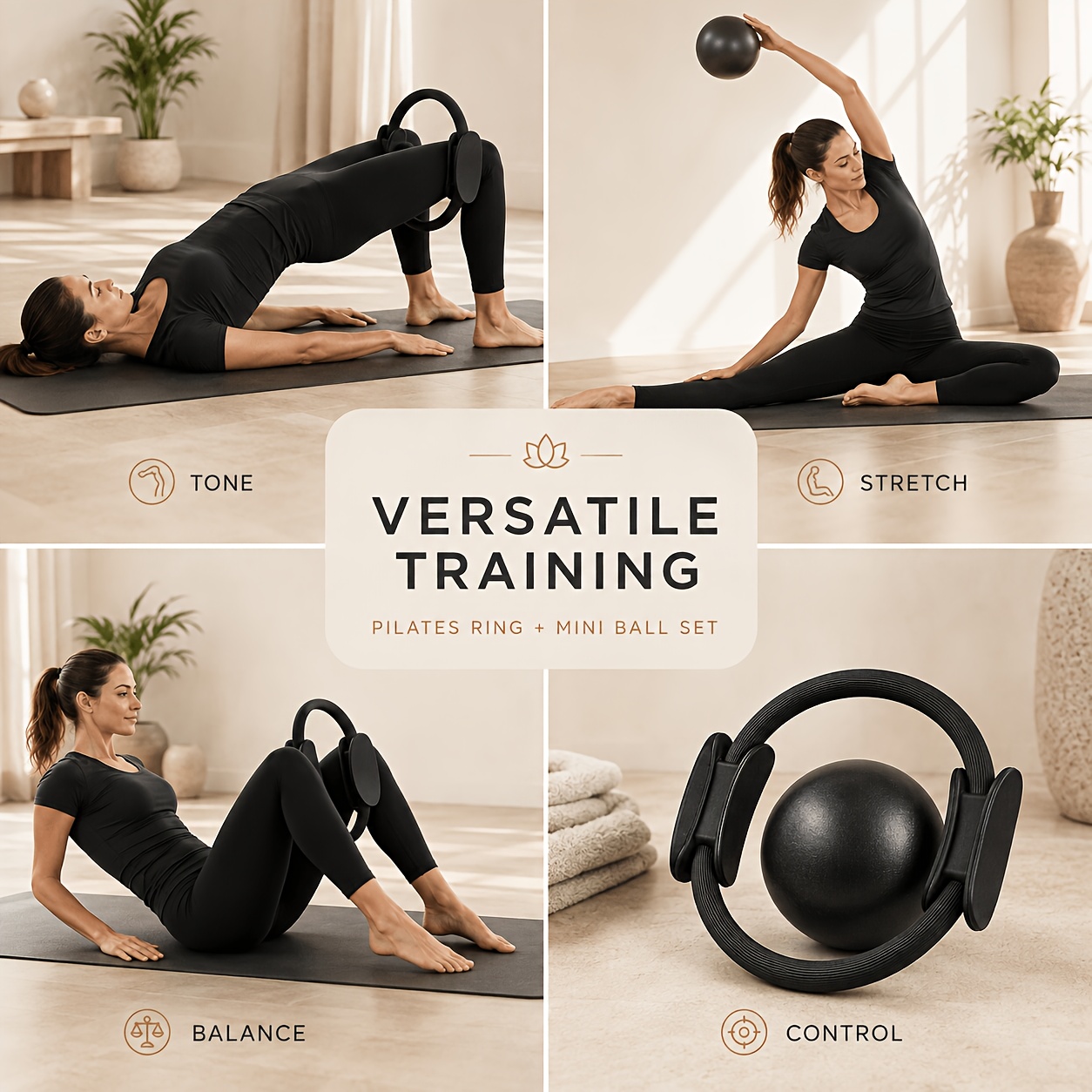 Aro de Pilates para ejercicios - Pilate Yoga Workout reseña y precio